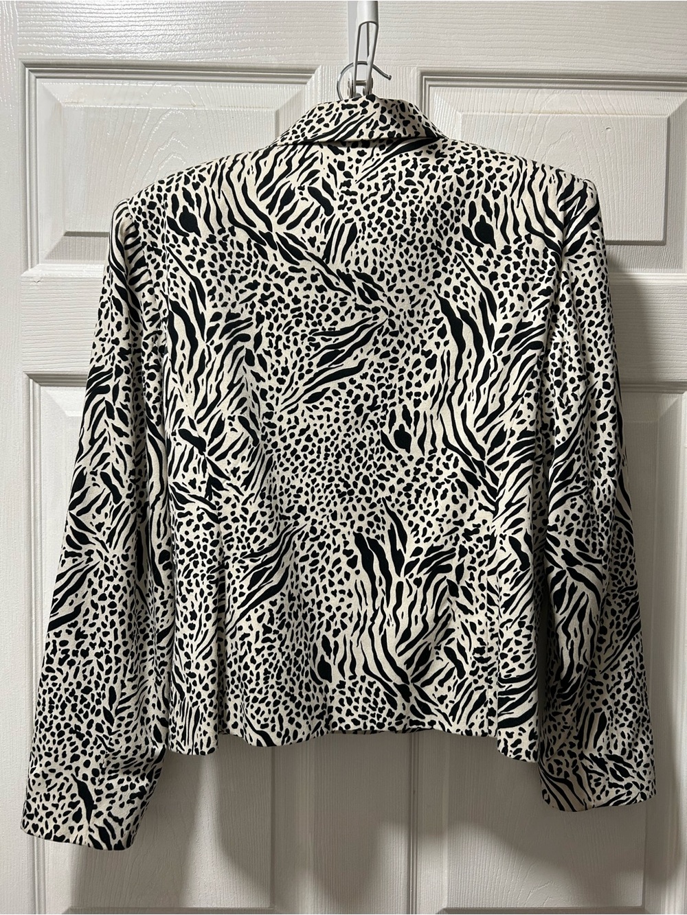 Ferrari Black & Cream Animal-Print Jean Jacket - Picture 5 of 5